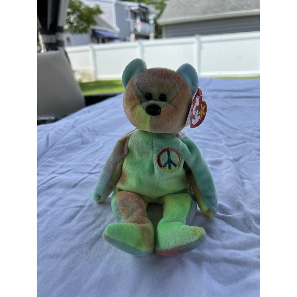 Ty Beanie Baby: Peace Bear 1996 - Multicolor